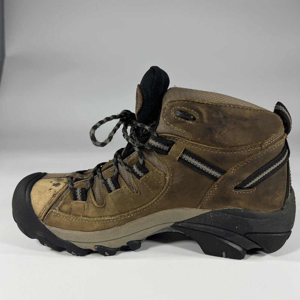 KEEN Targhee II Mid Waterproof Mens US Sz 8 Leather Textile Hiking Boots 1008418 - Picture 4 of 13